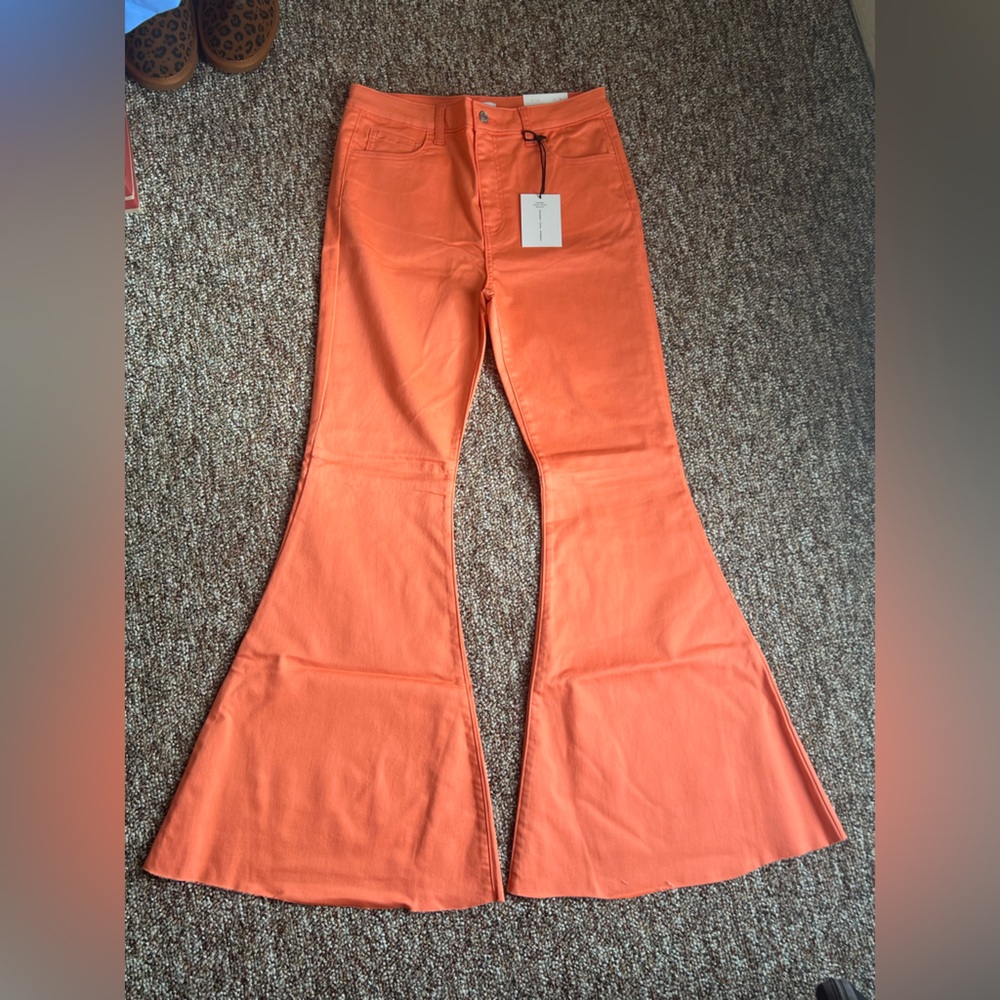 Zenana Outfitters Orange Boot Cut Flare Pants